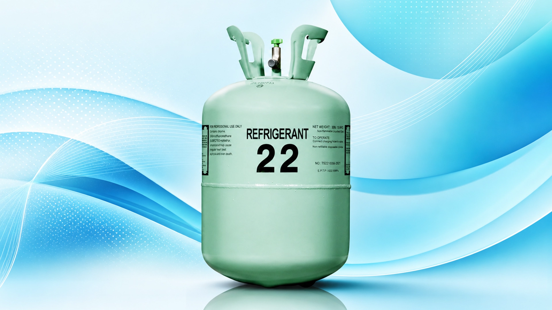 R22 refrigerant gas cylinder for compatible air conditioning and refrigeration systems in UAE